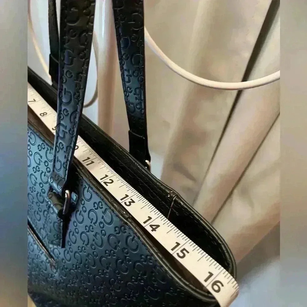 Guess Black Graphic Tote Women's Fashion Purse - Picture 6 of 6